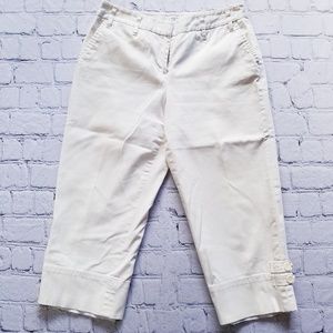 LOFT Ann Taylor Petites White Ann Capris Sz 6P